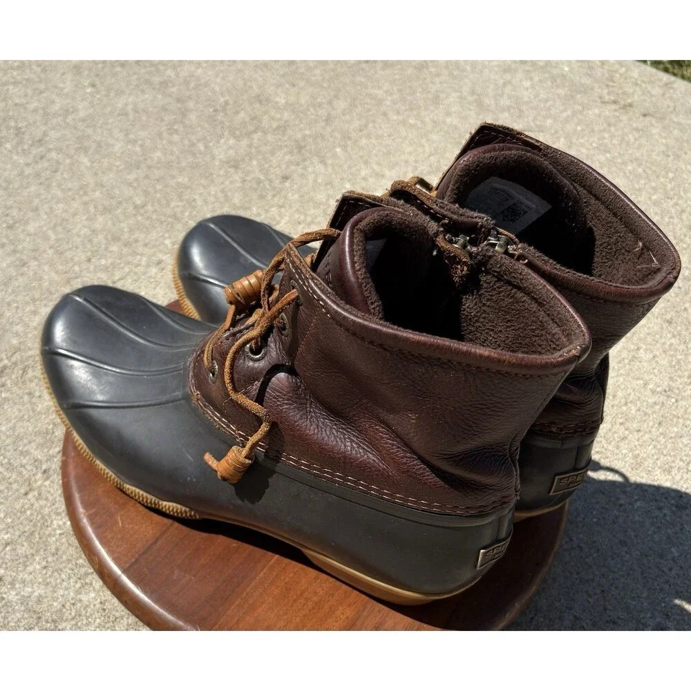 Sperry Top Sider Boots Women’s Sz 9 Brown Duck Waterproof Snow Rain STS91176
